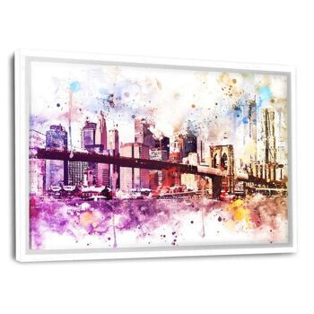 NYC Aquarelle - New York Dreams - Toile avec espace d'ombre 1