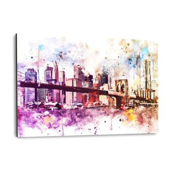 NYC Aquarelle - New York Dreams - Toile avec espace d'ombre 16