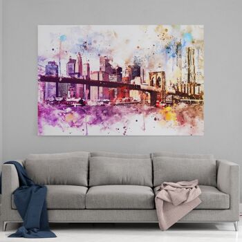 NYC Aquarelle - New York Dreams - Toile avec espace d'ombre 23