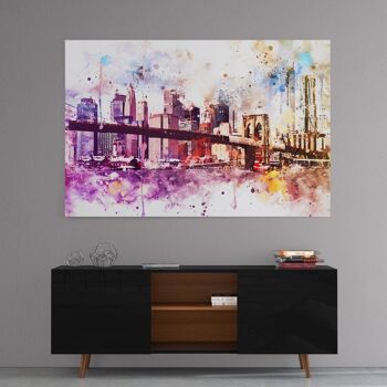 NYC Aquarelle - New York Dreams - Toile avec espace d'ombre 22