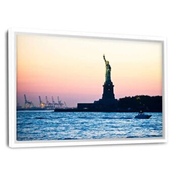 New York City - Statue de la Liberté - Impression sur toile flottante 1