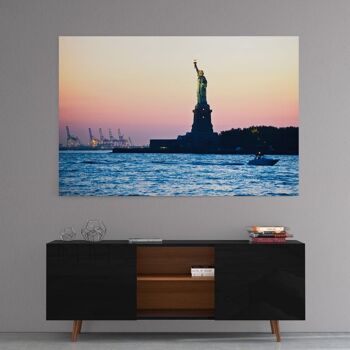 New York City - Statue de la Liberté - Impression sur toile flottante 23