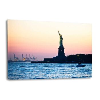 New York City - Statue de la Liberté - Impression sur toile flottante 14