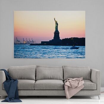 New York City - Statue de la Liberté - Impression sur toile flottante 12