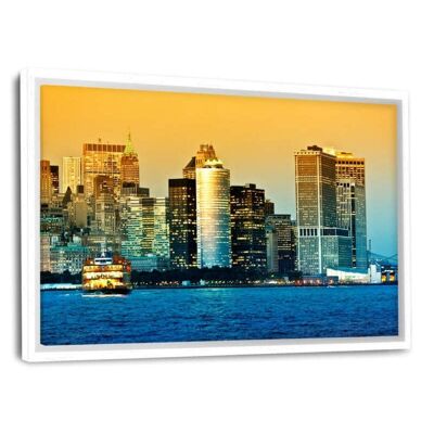 New York City - Financial District - Leinwandbild mit Schattenfuge