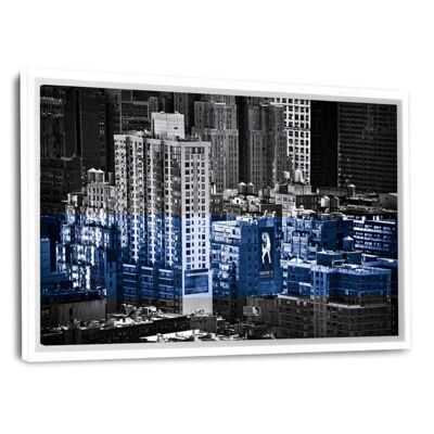 New York City - Blue Line - Flottant Impression sur toile
