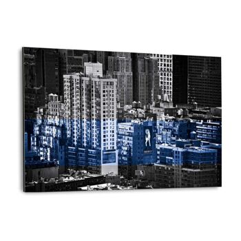 New York City - Blue Line - Flottant Impression sur toile 26