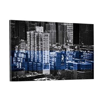 New York City - Blue Line - Flottant Impression sur toile 5