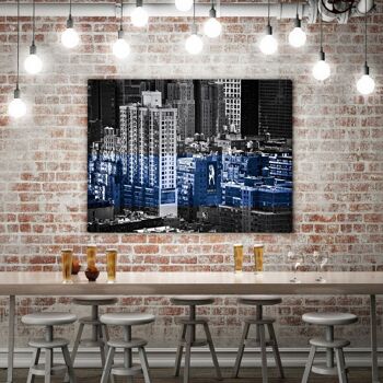 New York City - Blue Line - Flottant Impression sur toile 12