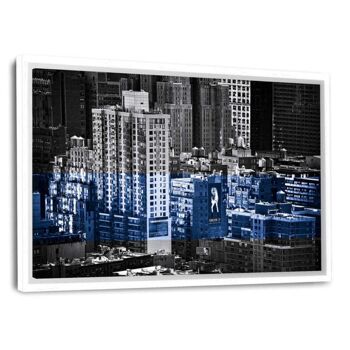New York City - Blue Line - Flottant Impression sur toile 18