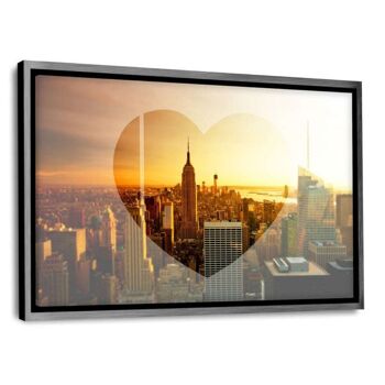 Love New York - Sunset Skyline - Toile avec espace d'ombre 11