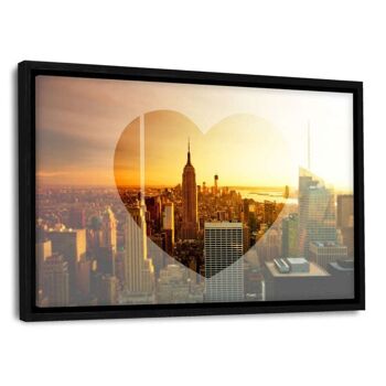 Love New York - Sunset Skyline - Toile avec espace d'ombre 7