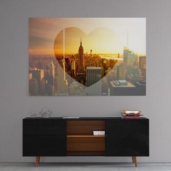 Love New York - Sunset Skyline - Toile avec espace d'ombre 22