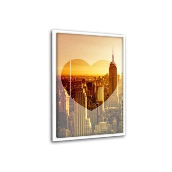 Love New York - Empire Sunset - Toile avec joint d'ombre 1