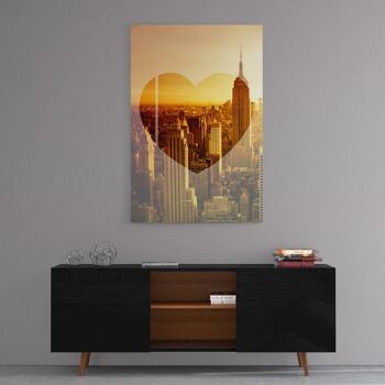 Love New York - Empire Sunset - Toile avec joint d'ombre 2