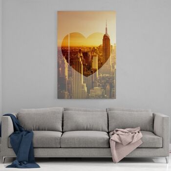 Love New York - Empire Sunset - Toile avec joint d'ombre 13