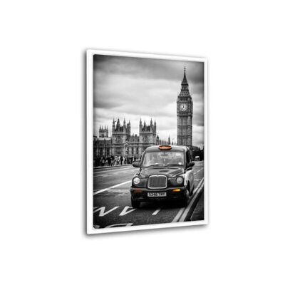London - UK Cab - Leinwandbild mit Schattenfuge
