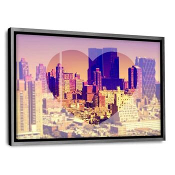 Love New York - Manhattan - tableau sur toile avec espace d'ombre 11