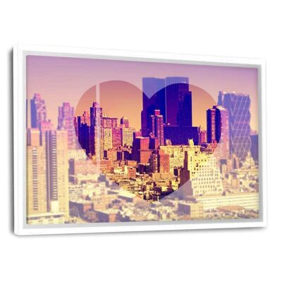 Love New York - Manhattan - Leinwandbild mit Schattenfuge