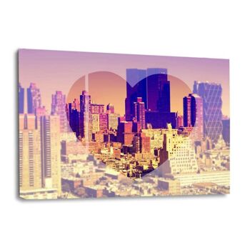 Love New York - Manhattan - tableau sur toile avec espace d'ombre 24
