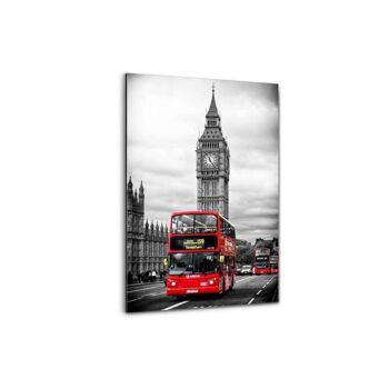 Londres - Red Bus - Toile avec joint creux 26
