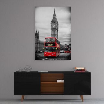 Londres - Red Bus - Toile avec joint creux 3