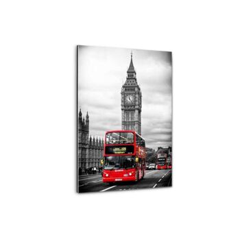Londres - Red Bus - Toile avec joint creux 25