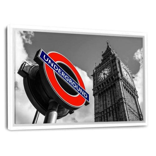 London - Subway Big Ben - Leinwandbild mit Schattenfuge