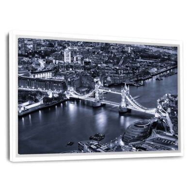 London - London Bridge by Night II - canvas picture with shadow gap