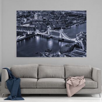 Londres - London Bridge by Night II - tableau sur toile avec espace d'ombre 13