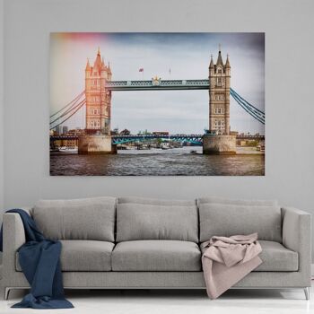 Londres - London Bridge - tableau sur toile avec espace d'ombre 13