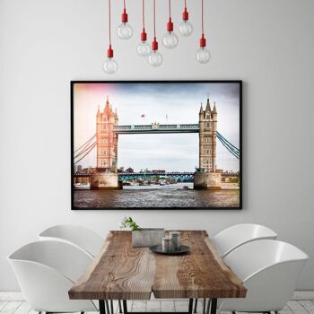 Londres - London Bridge - tableau sur toile avec espace d'ombre 12