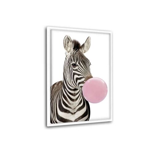 Zebra Gum - Leinwandbild mit Schattenfuge