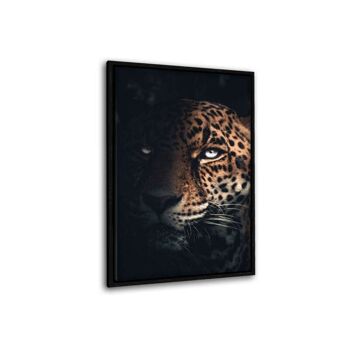 Jaguar sauvage - tableau sur toile avec espace d'ombre 21