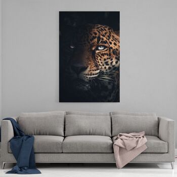 Jaguar sauvage - tableau sur toile avec espace d'ombre 2