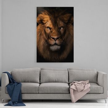 Lion - tableau sur toile avec espace d'ombre 12