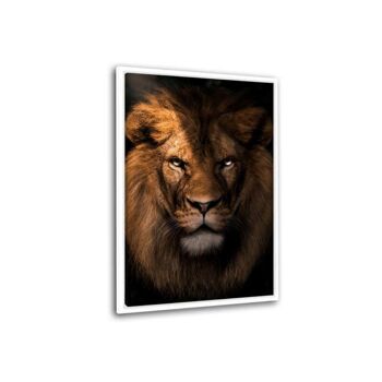 Lion - tableau sur toile avec espace d'ombre 1