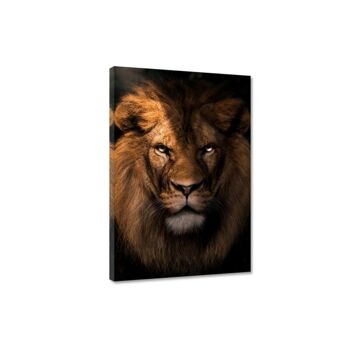Lion - tableau sur toile avec espace d'ombre 24