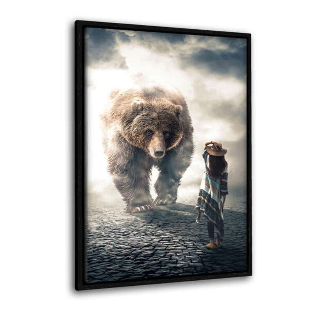Great Grizzly - Leinwandbild mit Schattenfuge
