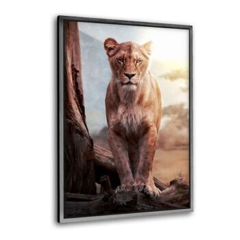 Lionne - tableau sur toile avec espace d'ombre 11