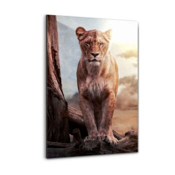 Lionne - tableau sur toile avec espace d'ombre 16