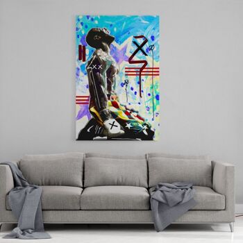 FIGHT FOR IT - tableau sur toile avec espace d'ombre 22