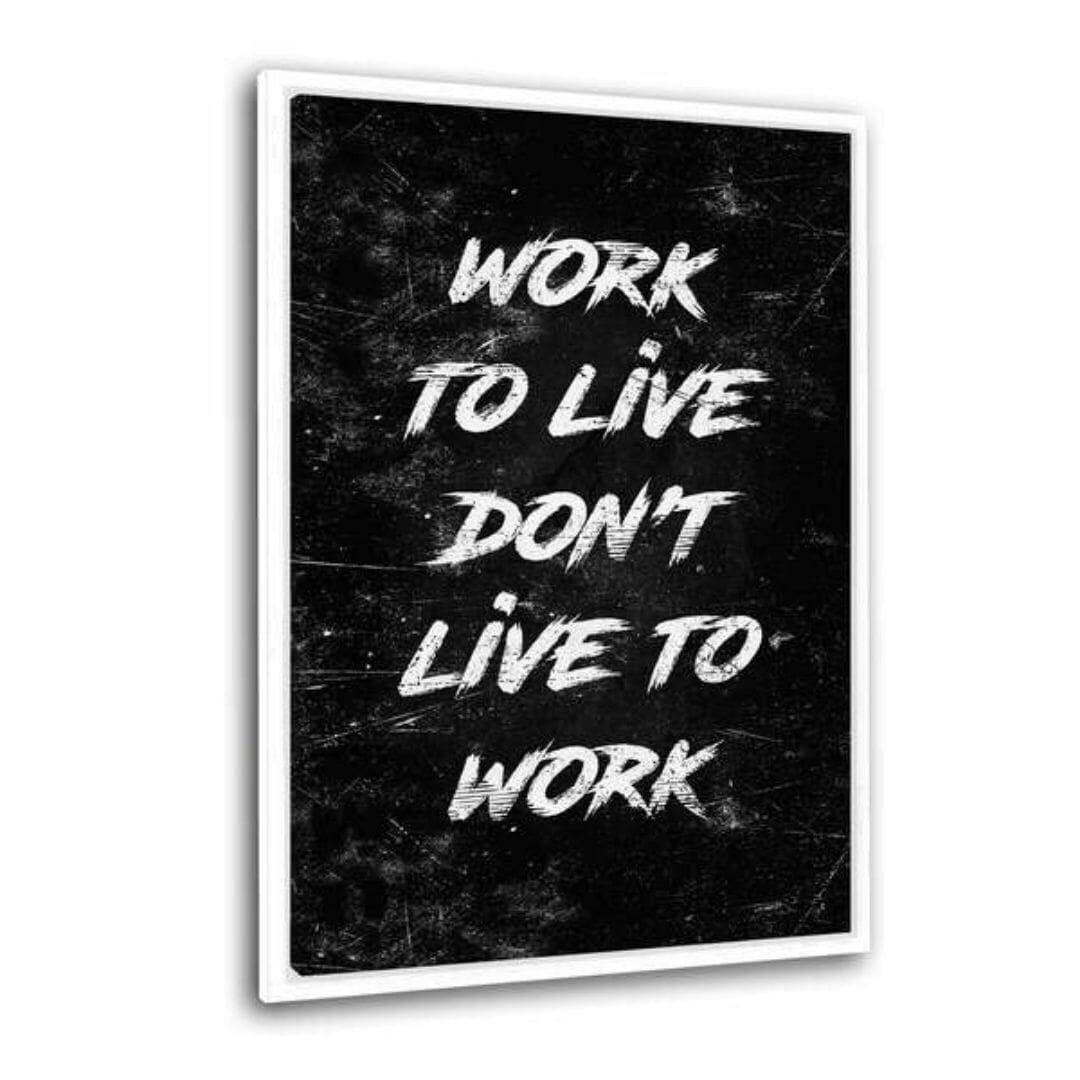 LAVORO PER VIVERE - quadro su tela con spazio d'ombra