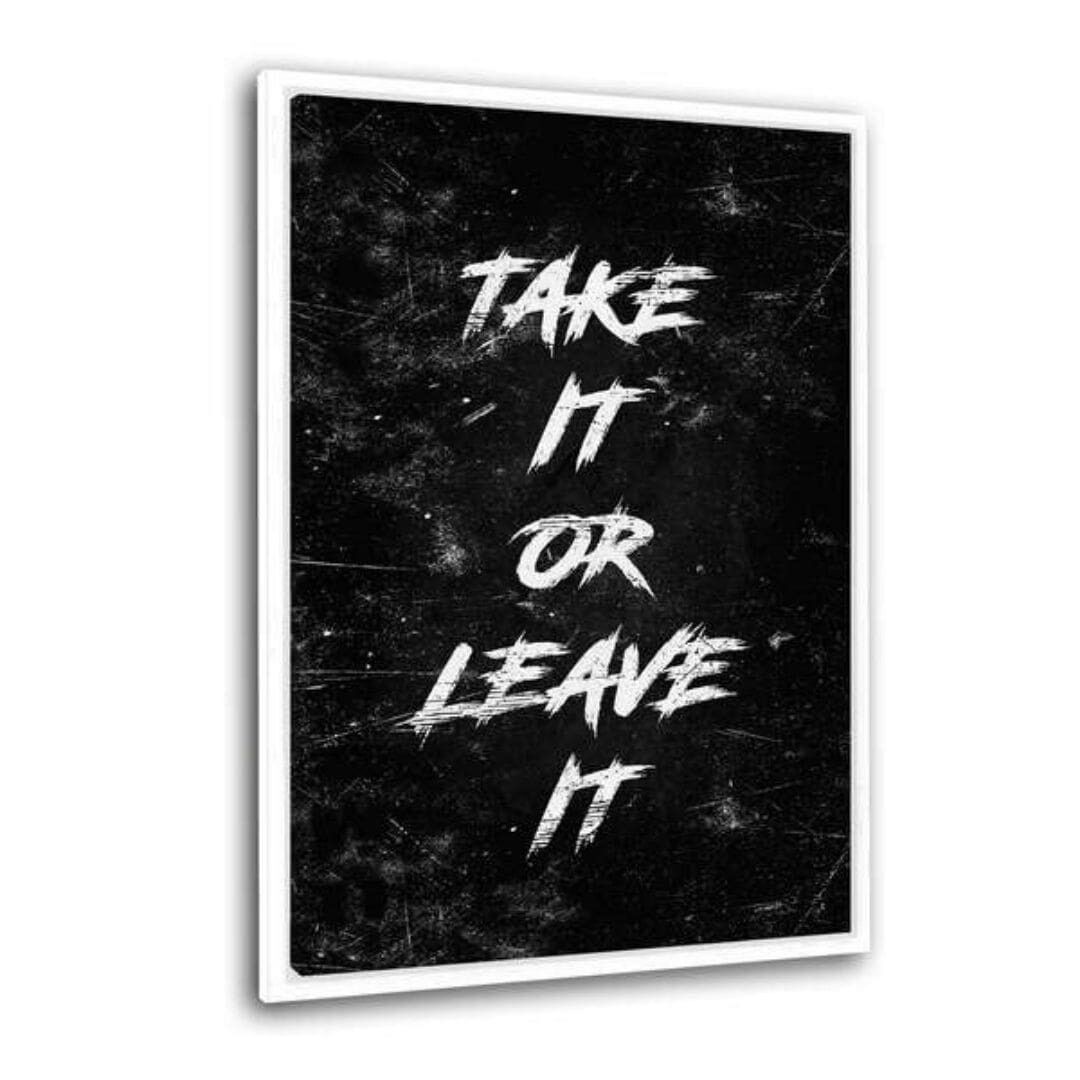 TAKE IT - Leinwandbild mit Schattenfuge