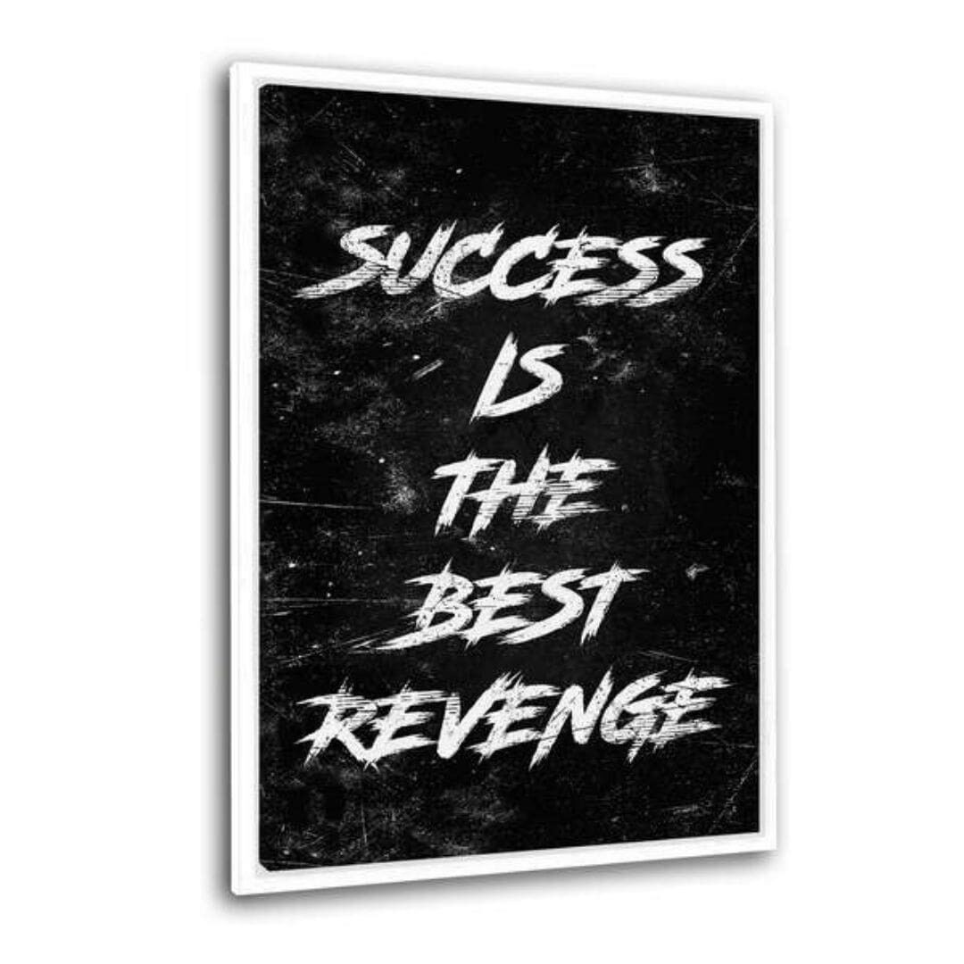 SUCCESS - Leinwandbild mit Schattenfuge