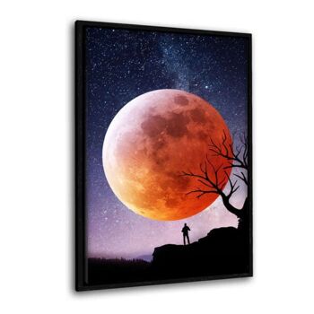 REDMOON - tableau sur toile avec espace d'ombre 21