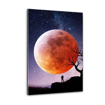 REDMOON - tableau sur toile avec espace d'ombre 25