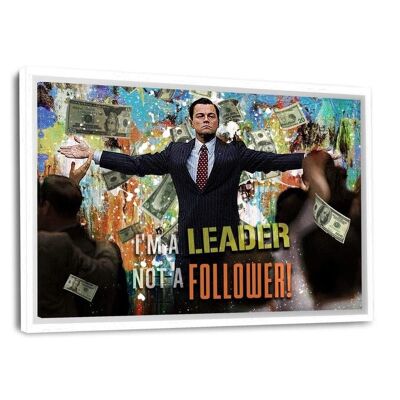 BE THE LEADER! - Leinwandbild mit Rahmen