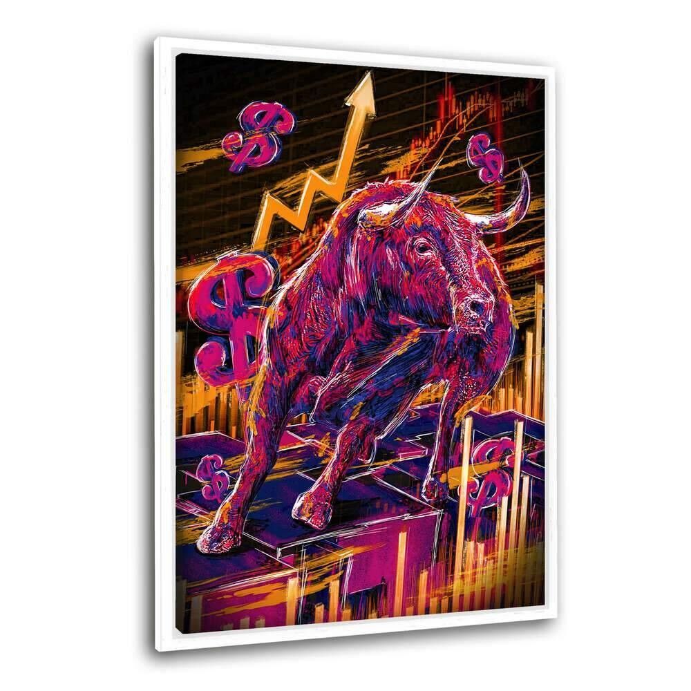Bull Market - Quadro su tela con cornice