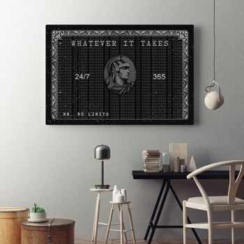 WHATEVER IT TAKES - tableau sur toile avec cadre 23